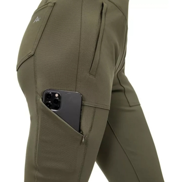 Ridgecut Toughwear Work Leggings Pants Women's M Olive Pull On Stretch Utility - Picture 2 of 12